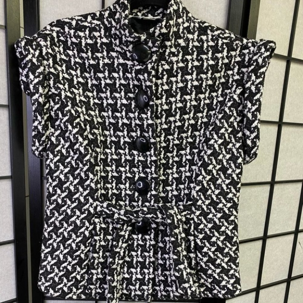 Christopher & Banks Short Sleeve Belted Jacket
